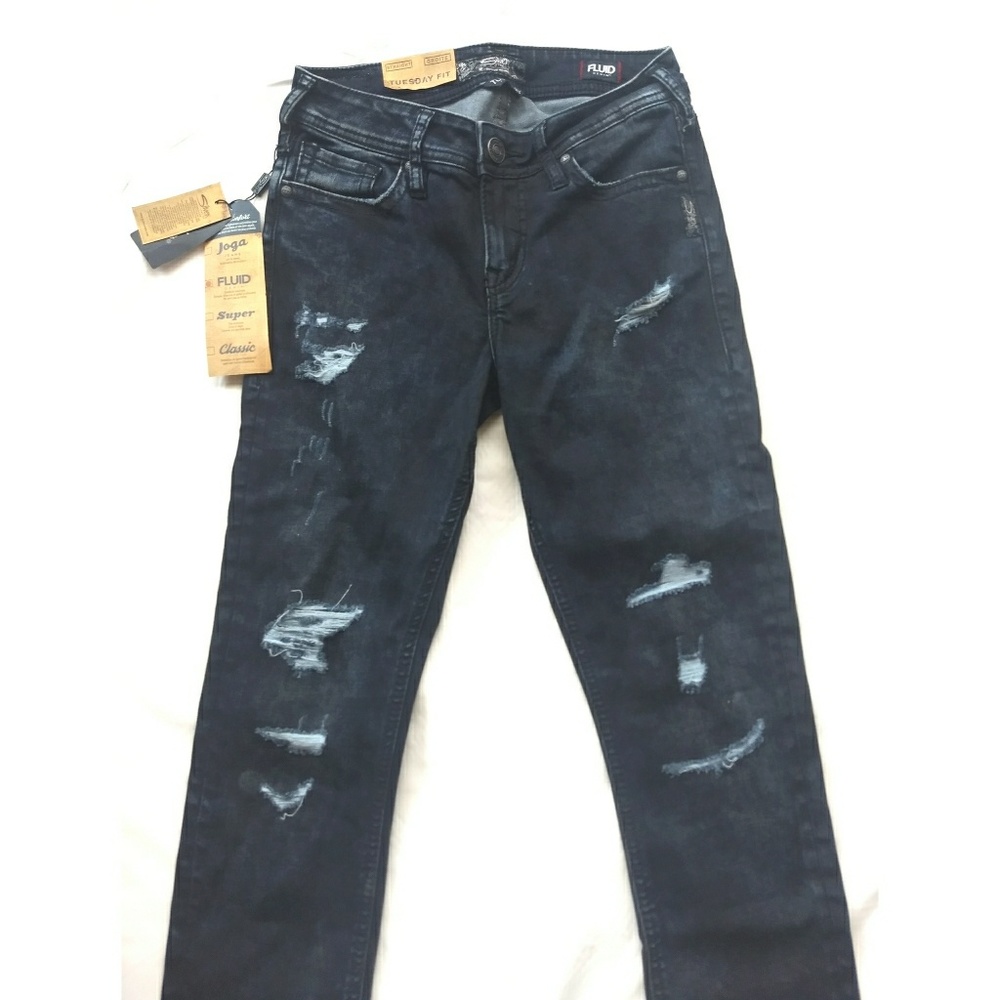 Silver Tuesday Mid Skinny Jeans - Picture 2 of 7